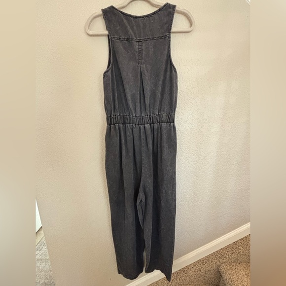 Amazon denim sleeveless jumpsuit in charcoal - Picture 7 of 8